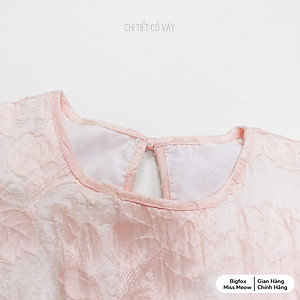 Đầm xòe công chúa bé gái dự tiệc Bigfox Miss Meow size đại mùa hè tay phồng vải tơ organza cỡ trẻ em 3-11 tuổi 30kg 35kg