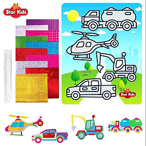 Bộ Tranh Dán Màu Phương Tiện Giao Thông RSTAR K-601