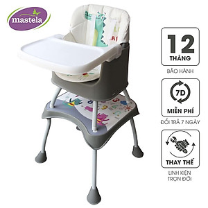 Ghế ăn dặm cho bé đa năng ngồi cao/thấp - ghép chung bàn gia đình - bàn học/tập vẽ Mastela 1016 - bảo hành chính hãng