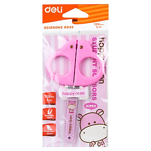 Kéo Thủ Công Học Sinh 128Mm Deli ,Hồng/Xanh - 1 Chiếc - E6032