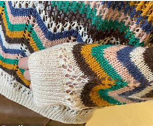 Áo len nữ form rộng hoạ tiết phối màu xinh mẫu mới thu đông HB09