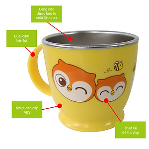 Đũa Inox xỏ ngón Hàn Quốc giúp bé tập gắp thức ăn Edison hình Pororo - Đồ dùng ăn dặm chính hãng 9644