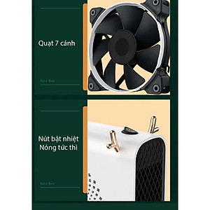 Máy sưởi mini công suất 500-1000W, quạt sưởi mini để bàn Q124, thiết kế nhỏ gọn, làm nóng tức thì, hàng chính hãng, bảo hành 12 tháng
