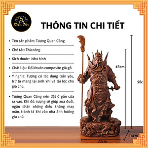 Tượng quan công tượng phật trang trí nhà cửa giả gỗ đồ phong thủy, đồ thờ cúng