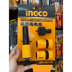BỘ 5 ĐẦU NỐI NHANH MÁY XỊT RỬA INGCO HHCS05122 - HÀNG CHÍNH HÃNG