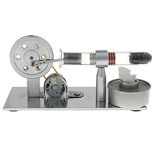 Bánh Đà Động Cơ Stirling Mô Hình Động Cơ Phát Điện W/LED Nhiều Màu Sắc