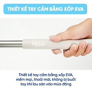 Cây Lau Nhà MyJae Đài Loan Sợi Microfiber Tự Vắt Kháng Khuẩn Ag+ 120cm