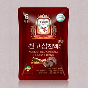 Thực phẩm tốt cho sức khỏe: Nước Uống tinh chất Nhân Sâm CHEONGO Gold (CAO THIÊN SÂM) Hộp 30 gói x 50ml