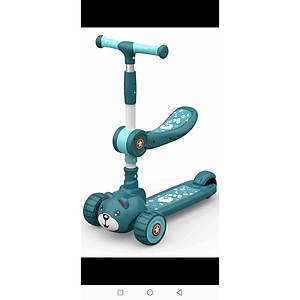 Xe trượt scooter cho trẻ em có  đèn, ghế ngồi 2in1 có giỏ đồ mẫu mới - Xe đồ chơi cho bé