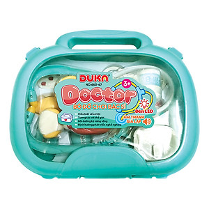 Bộ Đồ Chơi Bác Sĩ - Màu Xanh Có Đèn Và Âm Thanh Giả Lập