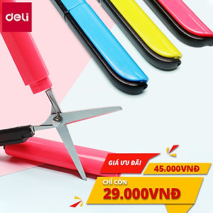 Kéo Tiện Lợi Deli - Nhỏ Gọn - Lưỡi Sắc Bén - Nhiều Màu - 1 Chiếc - 600