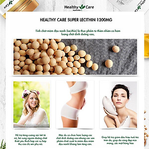 Mầm đậu nành Úc Healthy Care Super Lecithin 1200mg tăng cường chức năng gan khỏe mạnh, nâng cao sức khỏe, sắc đẹp từ bên trong - OZ Slim Store