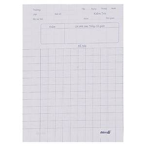 Giấy Kiểm Tra Điểm 10 5 Ôly Vuông - Thiên Long TP-GKT03