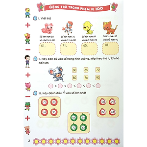 Sách Bé Học Toán - Cộng Trừ Trong Phạm Vi 100 (Tái Bản)