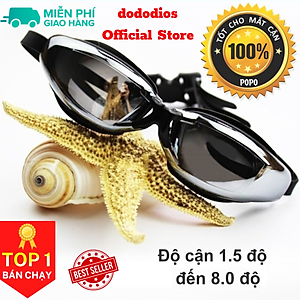 Kính bơi cận dododios đủ độ cận từ 2 độ tới 7 độ chất liệu PC chống nước , chống tia UV , Chống sương mù , bảo vệ mắt, Kính bơi cận cho người lớn nam nữ có độ từ 1.5 độ đến 8.0 độ mắt kiếng bơi cận thị tráng gương chống UV - Hàng chính hãng dododios