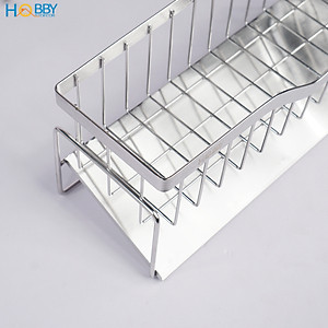 Kệ để đồ rửa chén gác bồn mẫu lớn inox 304 Hobby Home Decor KRC9