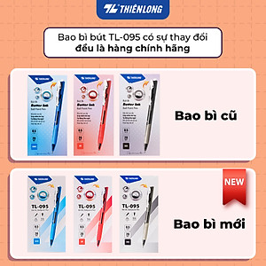 Combo 5-10-20 Bút Bi Thiên Long TL-095 - Tự động thu ngòi khi cài vào túi áo