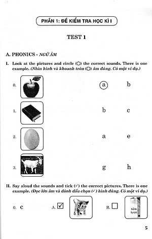 Đề Kiểm Tra Tiếng Anh Lớp 1 (Dùng Chung Cho Các Bộ SGK Hiện Hành) 