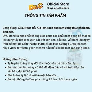 DUNG DỊCH LÀM SẠCH VÀ BẢO DƯỠNG SÀN ĐÁ Dr.C Stone CHÍNH HÃNG