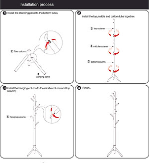 Cây treo quần áo 3 chân 8 nhánh treo bằng gỗ cao su