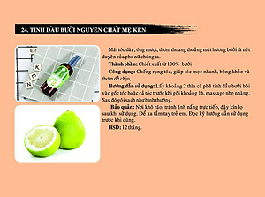 TINH DẦU BƯỞI NGUYÊN CHẤT MẸ KEN- (Kích thích mọc tóc, giảm rụng tóc, suôn mượt) 100ML