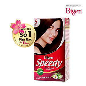 Thuốc nhuộm dưỡng tóc phủ bạc thảo dược Bigen Speedy Thương hiệu Nhật Bản 80ml dạng kem 