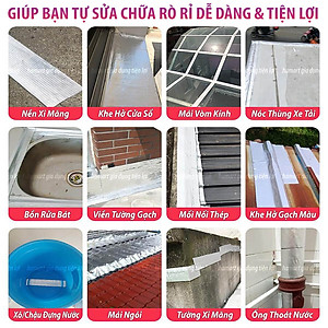 Băng Keo Chống Thấm Nước Butyl Dán Mái Tôn Chống Dột Vá Đường Ống Tường Sửa Chữa Nhà Cửa Siêu Dính