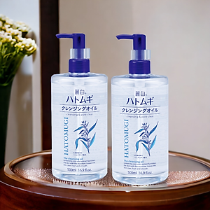 Dầu Tẩy Trang Dưỡng Sáng Da Reihaku Hatomugi Cleansing Oil (Chai 500 mL)