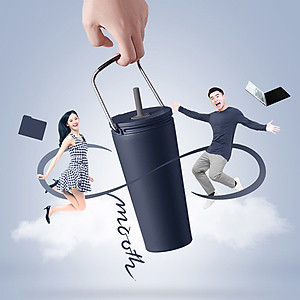 Bình giữ nhiệt có ống hút Lock&Lock Bucket Tumbler with Straw LHC4268 540ml