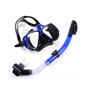 Mặt Nạ Lặn Kính Cường Lực YESURE chất liệu Polycarbonate chống hơi nước, dây đeo và phần viền silicon tạo cảm giác thoải mái khi đeo , chống tia UV có chân gắn Gopro - Kèm ống thở van 1 chiều cao cấp