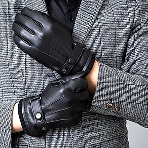 Bao tay nam giữ ấm mùa đông, găng tay da nam cao cấp cảm ứng 10 ngón cản gió tốt lót lông ấm áp mẫu HOT