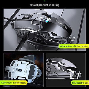 Chuột cơ gaming led RGB 12800DPI MK500 mechanical Gaming mouse E-Sport cho máy tính laptop hàng nhập khẩu
