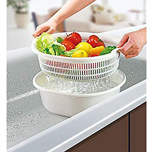 Chậu lót Oval Sanada Seiko 5.3L có tay cầm và lỗ thoát nước tiện dụng - Hàng nội địa Nhật Bản.