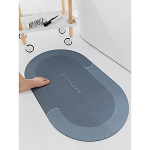 Thảm Lau Chân Nhà Tắm Đa Năng Chất Liệu Chống Trơn Trượt Cao Cấp 4 Lớp Thấm Hút Tốt 40x60cm Loại 1 - Hàng Chính Hãng -( Màu Và Chữ Ngẫu Nhiên)