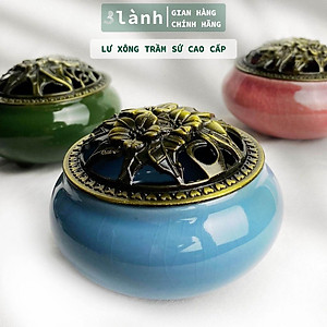 Lư Xông Nhang Trầm Nụ Trầm Hương Sứ Cao Cấp Màu Phong Thủy 3 Lành Trang Trí Nhà Bàn Thờ Dâng Hương Thư Giãn Trang Trí Nhà Cửa Xông Nhà Tẩy Uế