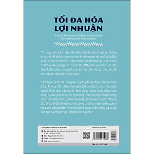 Sách Tối Đa Hoá Lợi Nhuận: Bí Quyết Kinh Doanh Để Đạt Tỷ Suất Lợi Nhuận 29% Của Tập Đoàn Kitannotatsujin