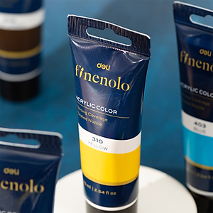 Màu Acrylic Tuýp 75ml Đủ Màu Finenolo Cao Cấp Deli - Tô Đất Sét, Đất Nặn Tự Khô, Vẽ Túi Vải Tote, Quần Áo DIY, Giày, Tranh Tường, Đa Chất Liệu, Tươi Sáng, Nhanh Khô - EC75