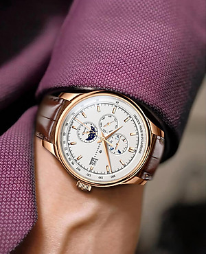 Đồng hồ nam Poniger P815-1 Chính hãng ,Kính sapphire nguyên khối ,chống xước,chống nước 50m,mặt đen vỏ vàng hồng dây da nâu ( đen) xịn,vỏ máy thép không gỉ 316L,Đồng hồ cơ (Automatic) bảo hành 24 tháng, hàng mới 100%,thiết kế trẻ trung và sang trọng