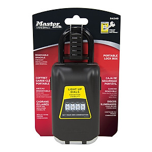 Hộp đựng chìa khóa Master Lock 5424D- Có đèn và móc vào tay cầm cửa gỗ 