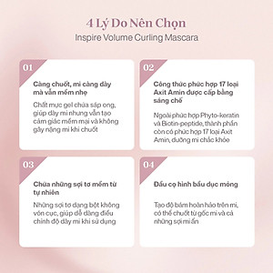 Mascara Chuốt Dày Mi Định Hình Mi Tốt Mude Inspire Volume Curling Mascara (8ml)