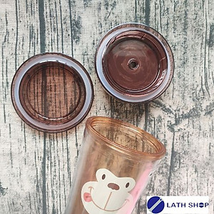 Ly nhựa 2 lớp LocknLock Animal 520ml