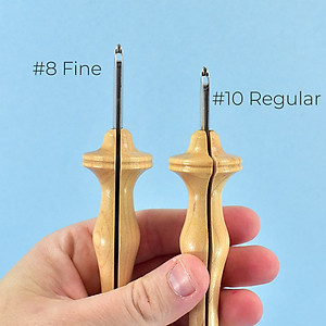 Kim Thêu Nổi Thêu Len Kiểu Oxford Dùng Len Đơn Cỡ Vừa Cán Gỗ Dành Cho Người Mới Bắt Đầu Oxford Punch Needle #8 Fine for Beginner