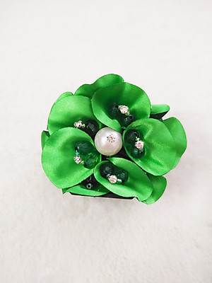 Kẹp tóc hoa đính pha lê ngọc