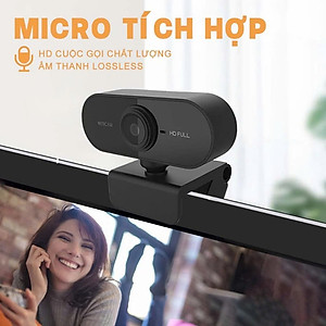 Webcam Cho Máy Tính PC Laptop 1080p FullHD Kèm Mic Tích Hợp Micro To Rõ Cho Cuộc Gọi Video Call Zoom Góc Siêu Rộng New Chất Lượng Cao Để Live Stream Học Online Hàng Nhập Khẩu