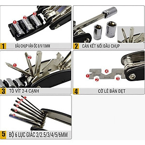 Bộ Dụng Cụ Sửa Chữa Xe Đạp Cầm Tay, Bộ Lục Giác Đa Năng
