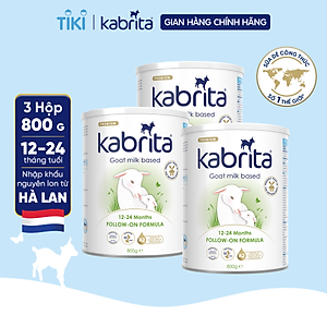 Combo 3 lon Sữa dê Kabrita số 2 cho trẻ từ 12- 24 tháng - Lon 800g