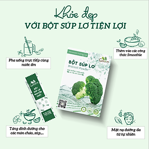 Bột súp lơ nguyên chất Goce (Bông cải xanh) - 72g (24 gói x 3g)