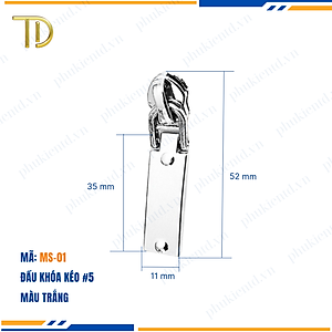 Đầu khóa kéo túi xách, đầu khóa kéo thay thế, đầu khóa kéo balo răng 5, Mạ điện độ bền 5-8 năm