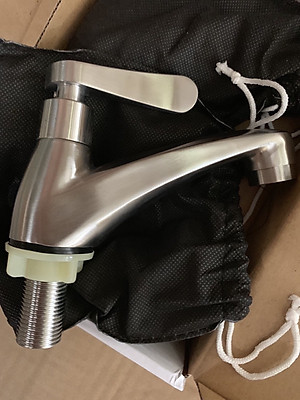 Vòi rửa mặt lavabo KG11 tay gạt dùng cho nước lạnh loại đẹp cao cấp inox sus304 - Hàng chính hãng