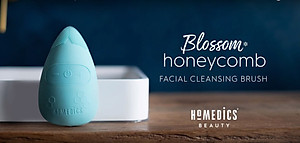 Máy rửa mặt USA Silicone kháng khuẩn công nghệ siêu âm, hút chân không HoMedics nhập khẩu USA